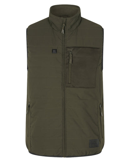 Pine Green Coloured Seeland Celsius Heat Waistcoat On A White Background