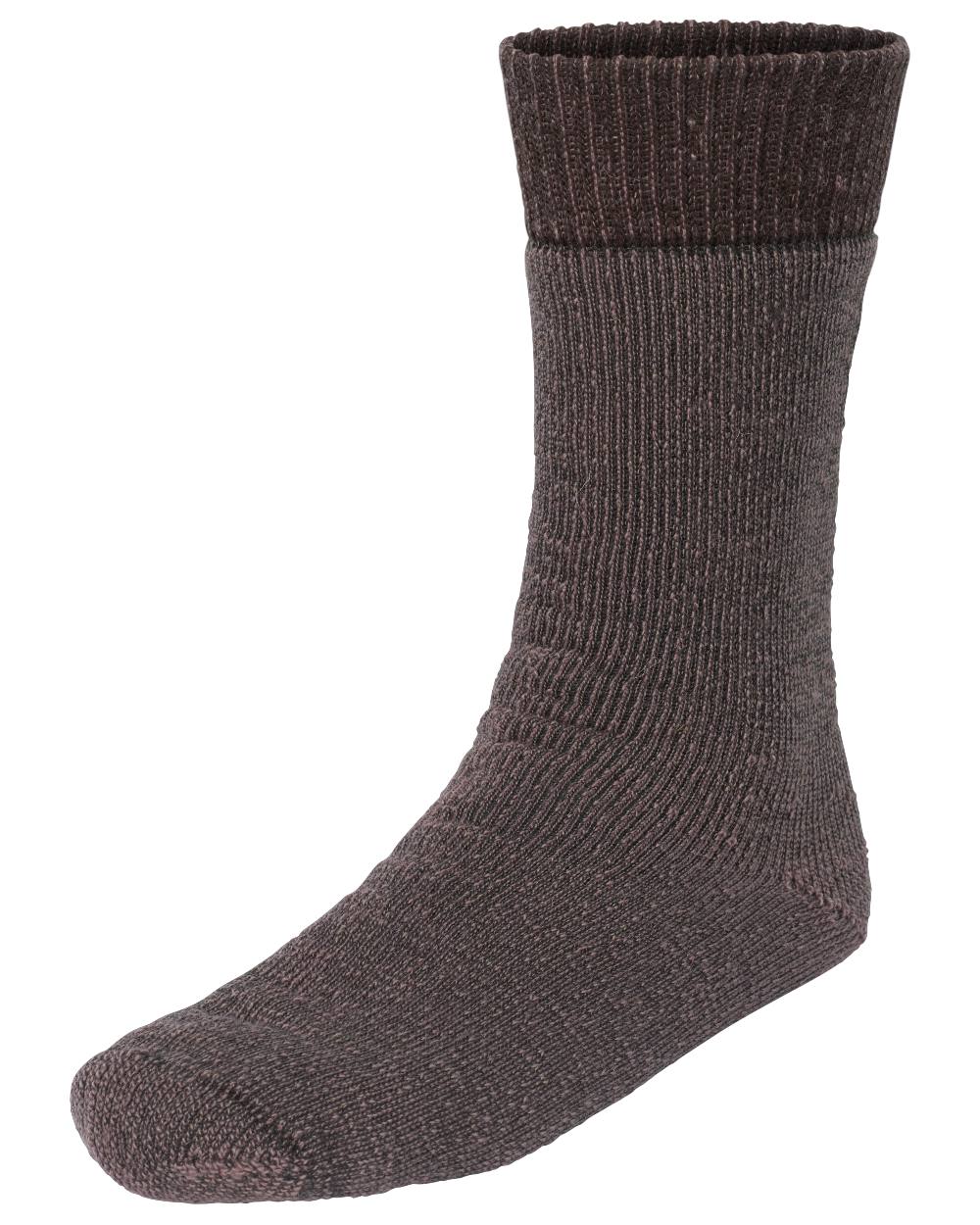 Brown Coloured Seeland Climate Socks On A White Background