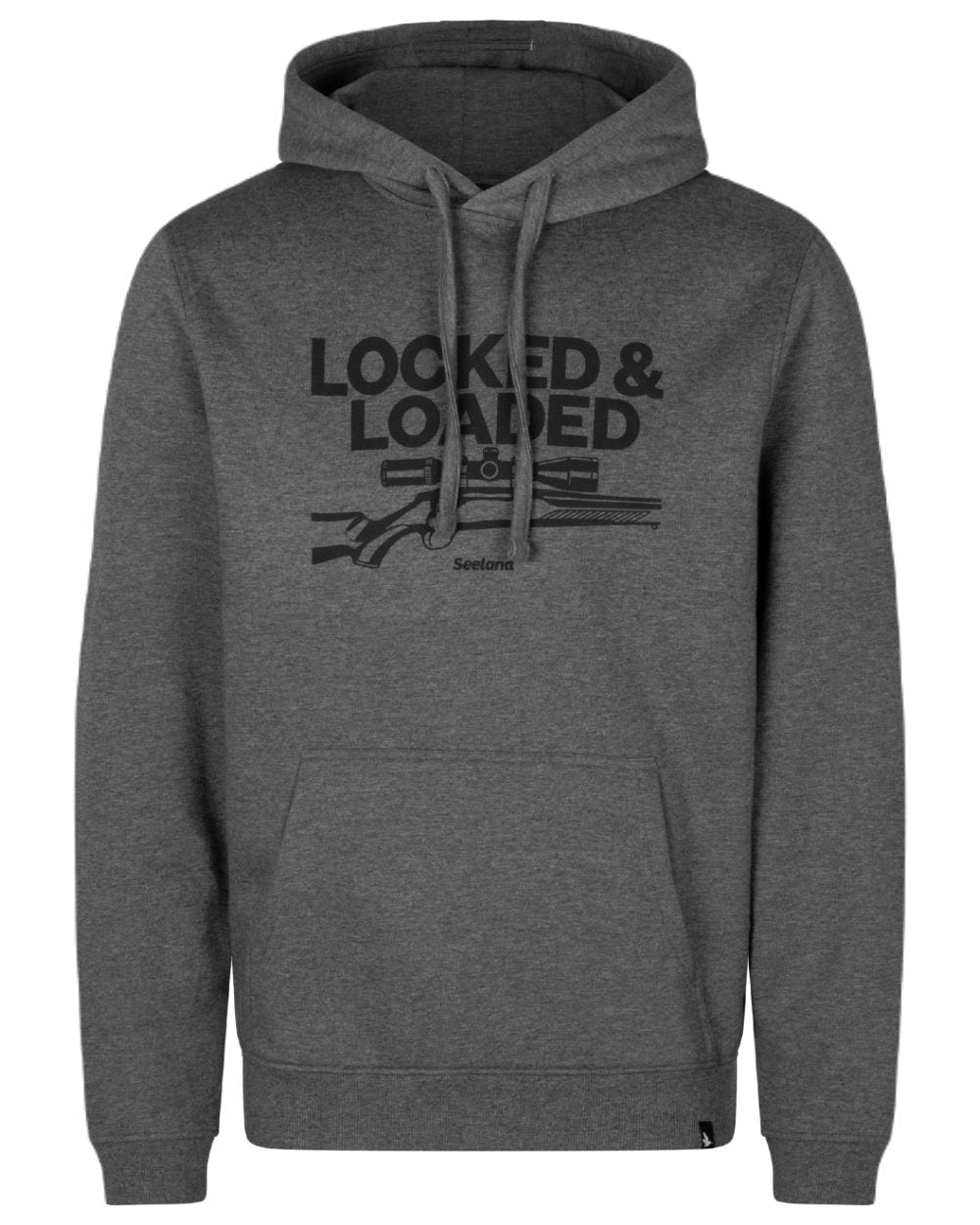 Grey Melange Coloured Seeland Loaded Hoodie On A White Background