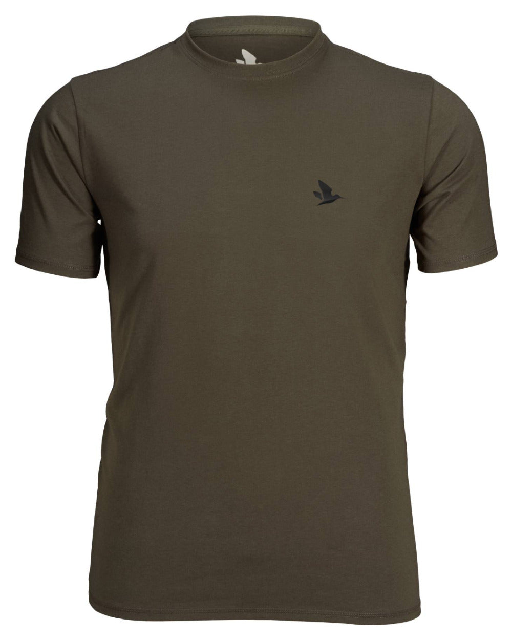 Raven/Pine Green Coloured Seeland Outdoor 2-Pack T-Shirts On A White Background