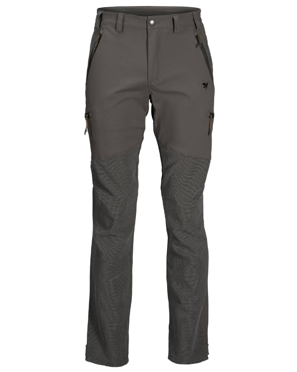 Raven Coloured Seeland Outdoor Reinforced Trousers On A White Background 