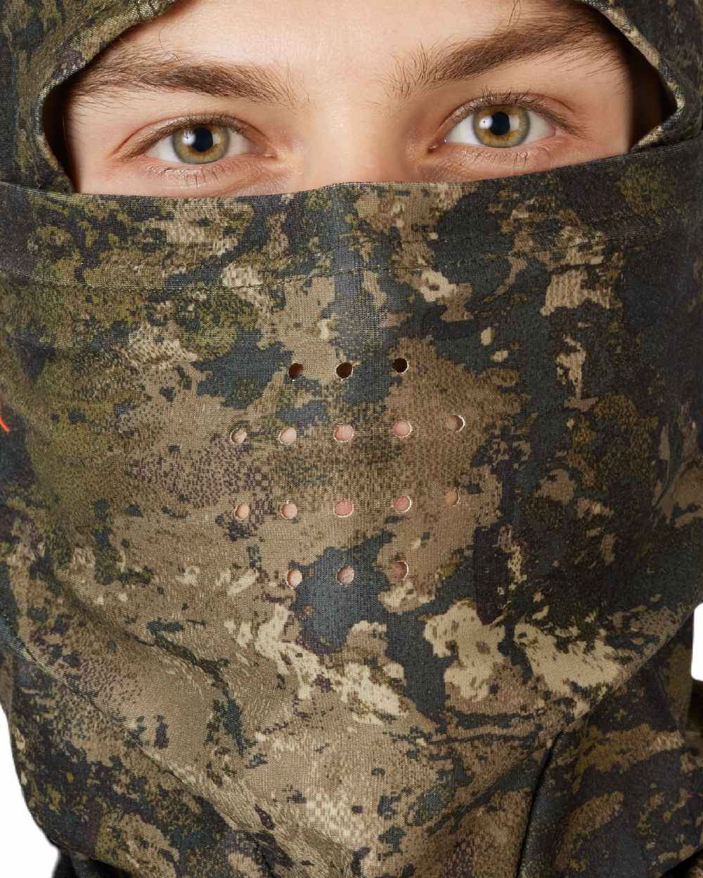 InVis Coloured Seeland Scent Control Camo Balaclava On A White Background