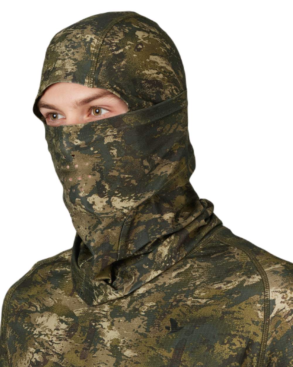 InVis Coloured Seeland Scent Control Camo Balaclava On A White Background