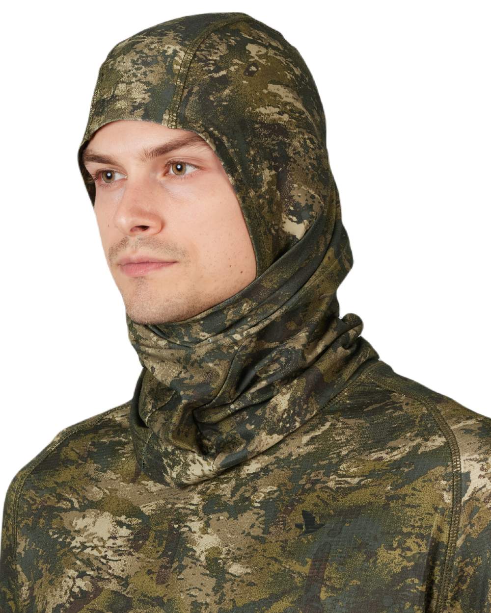 InVis Coloured Seeland Scent Control Camo Balaclava On A White Background