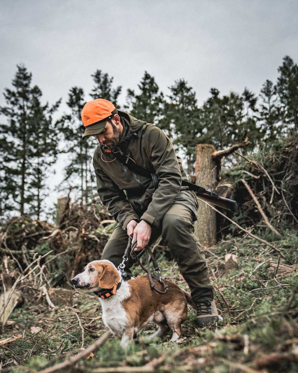 Light Pine Coloured Seeland Trax Jacket On A Forest Background