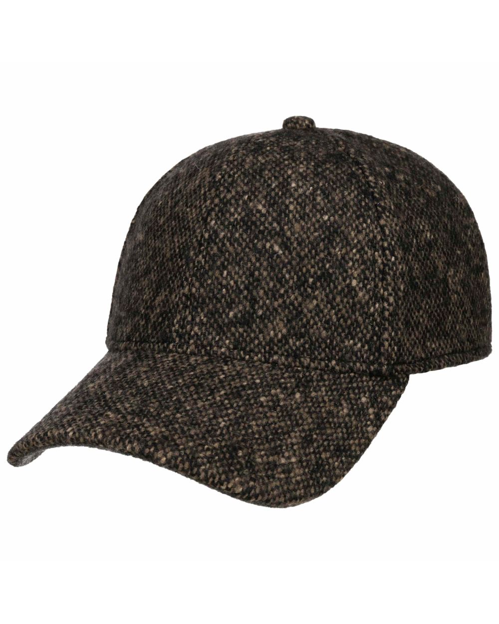 Anthracite Grey Coloured Stetson Classic Donegal Tweed Cap On A White Background 