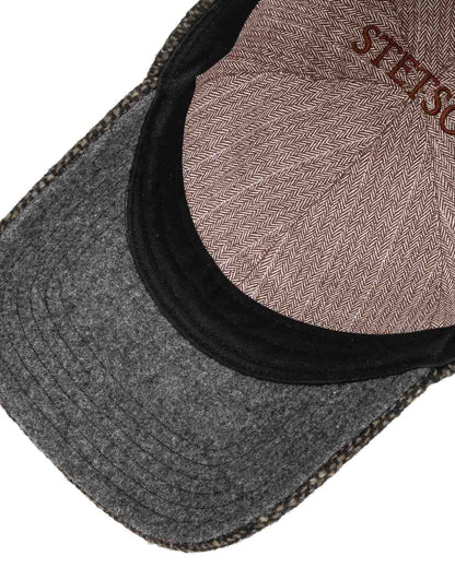 Anthracite Grey Coloured Stetson Classic Donegal Tweed Cap On A White Background 