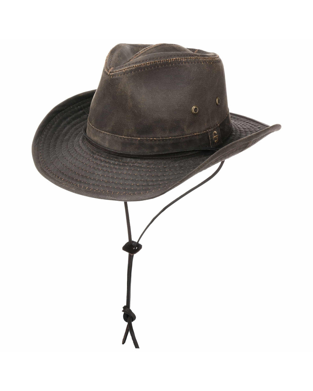 Brown Coloured Stetson Diaz Outdoor Hat On A White Background