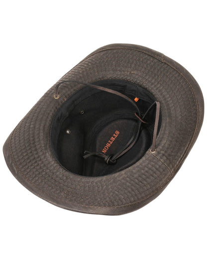 Brown Coloured Stetson Diaz Outdoor Hat On A White Background