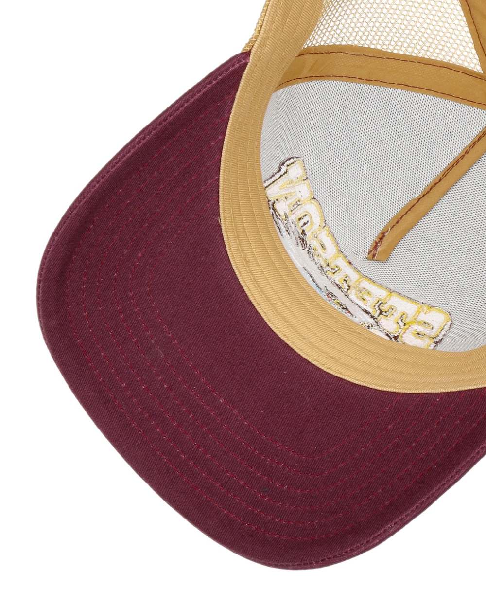 Bordeaux Coloured Stetson Eagle Head Trucker Cap On A White Background 