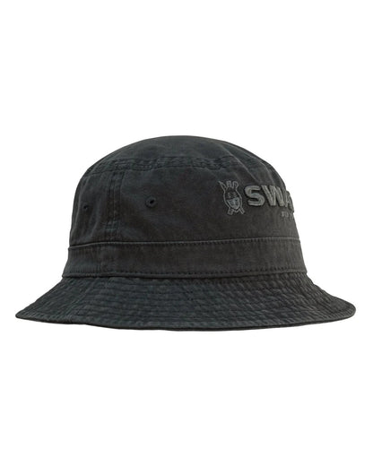 Black Coloured Swazi Bucket Hat On A White Background 