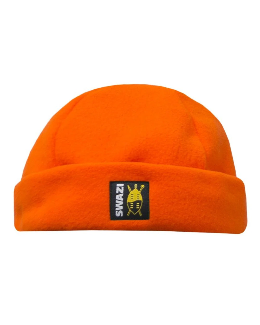 Blaze Orange Coloured Swazi Hi-Vis Hasbeanie On A White Background