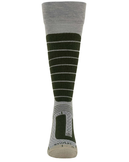 Olive Coloured Swazi The Ibex Socks On A White Background