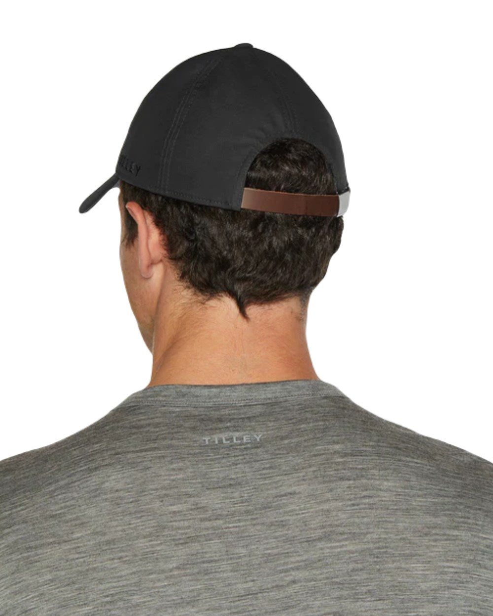 Black Coloured Tilley Hats Waxed Baseball Cap On A White Background 