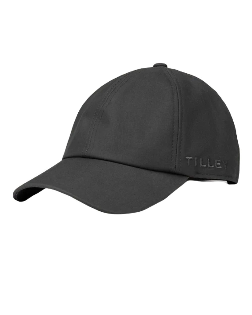 Black Coloured Tilley Hats Waxed Baseball Cap On A White Background 