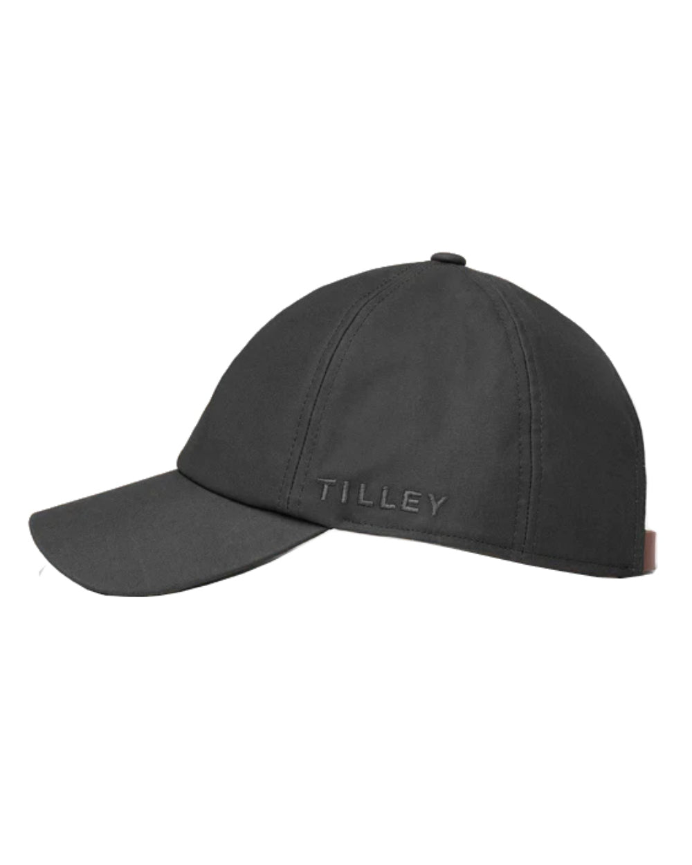 Black Coloured Tilley Hats Waxed Baseball Cap On A White Background 