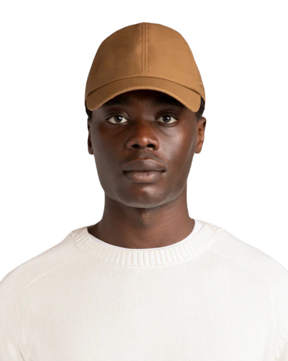 British Tan Coloured Tilley Hats Waxed Baseball Cap On A White Background 