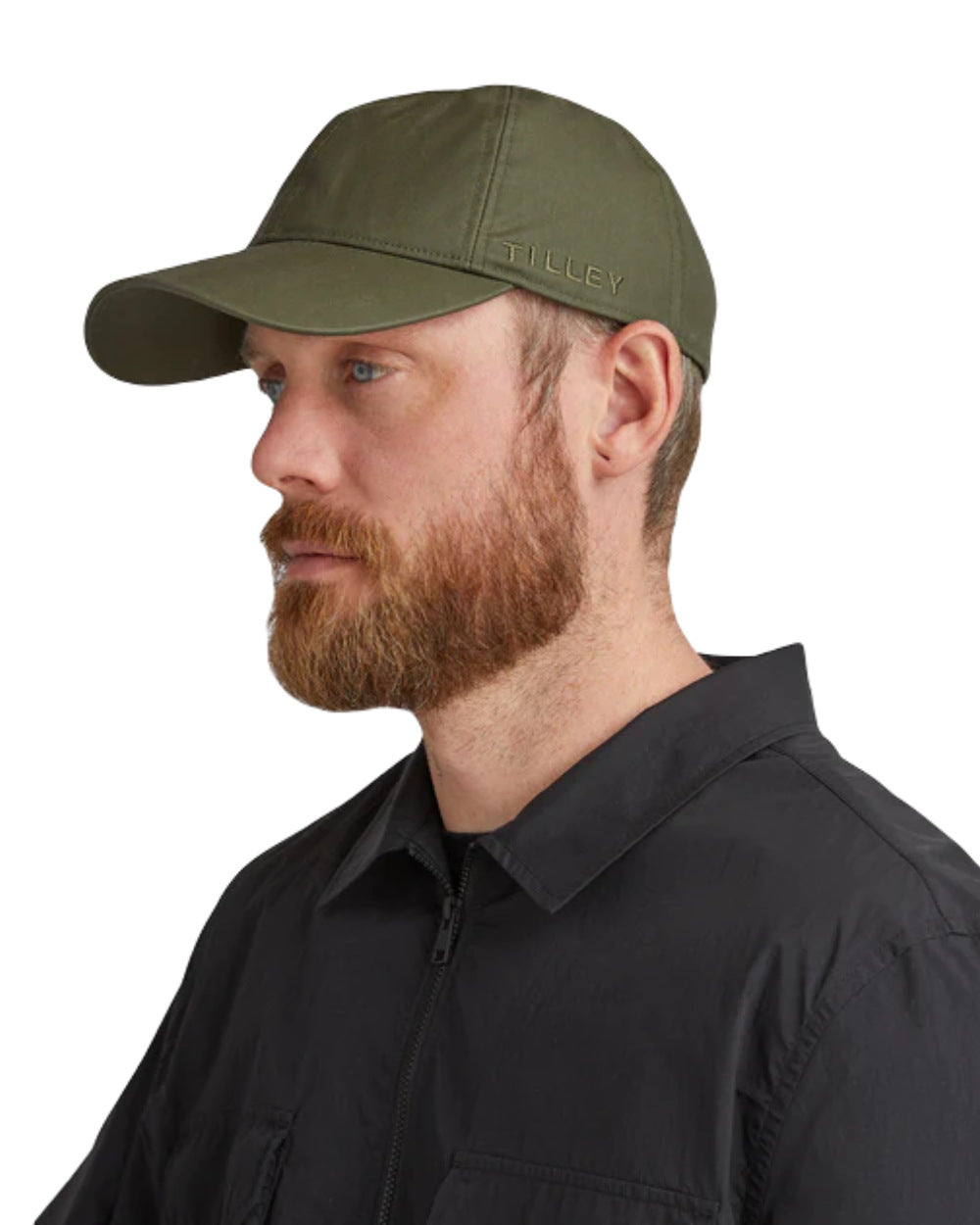 Green Coloured Tilley Hats Waxed Baseball Cap On A White Background 