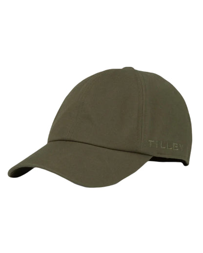 Green Coloured Tilley Hats Waxed Baseball Cap On A White Background 