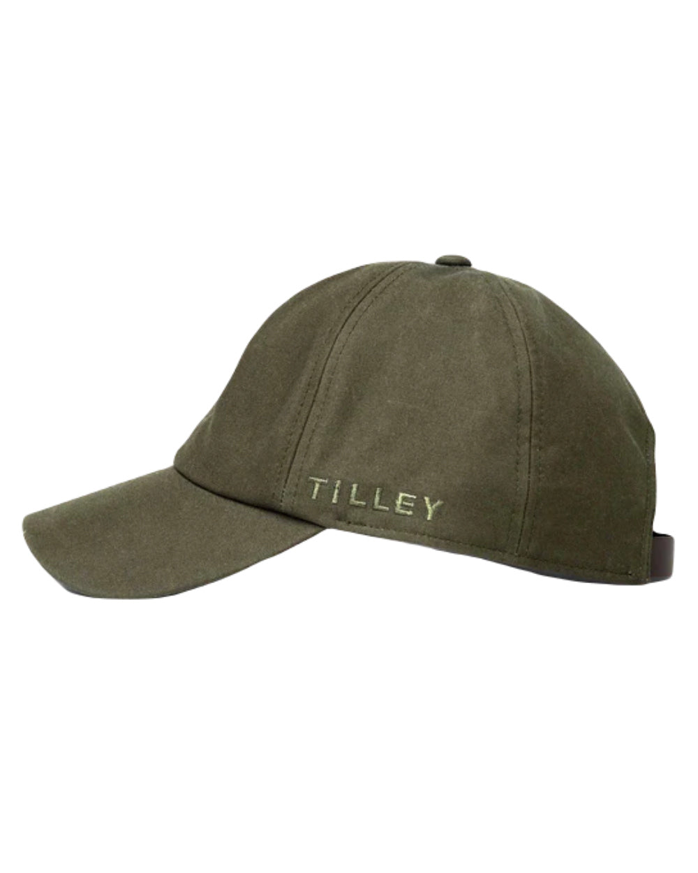 Green Coloured Tilley Hats Waxed Baseball Cap On A White Background 