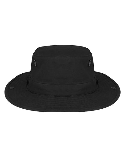 Black coloured Tilley T3 Wanderer Hat on White background 