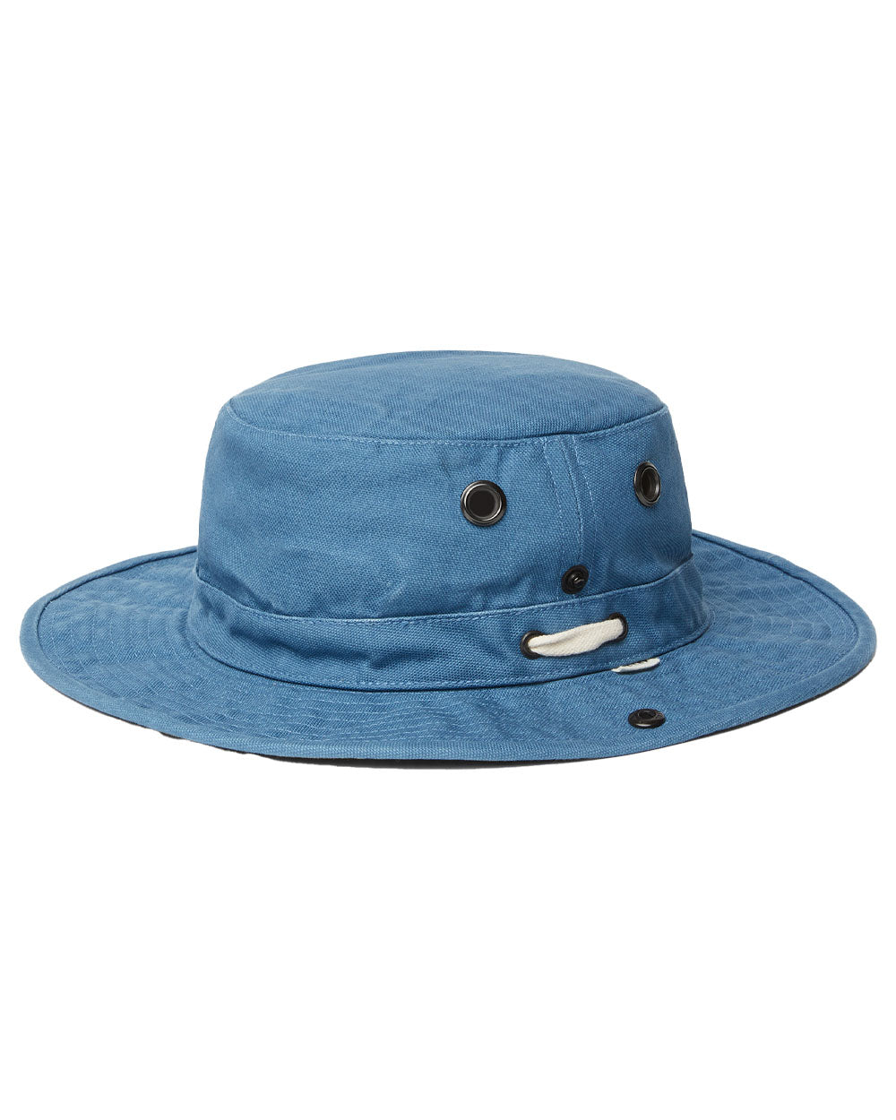 Denim Blue coloured Tilley T3 Wanderer Hat on White background 