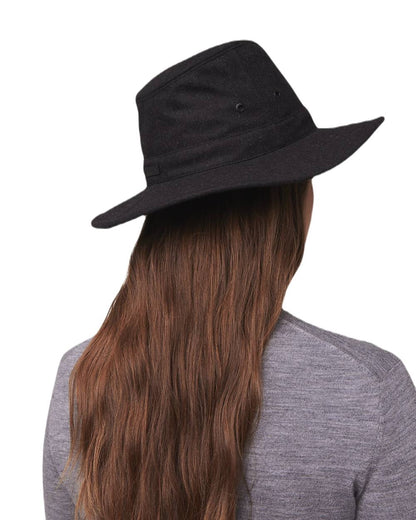 Charcoal Mix Coloured Tilley Tech-Wool Wide Brim Hat On A White Background