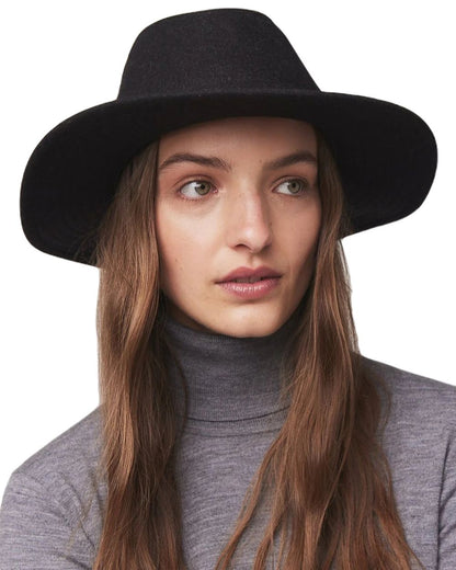 Charcoal Mix Coloured Tilley Tech-Wool Wide Brim Hat On A White Background