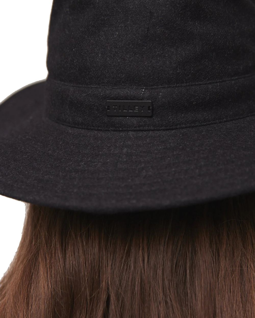 Charcoal Mix Coloured Tilley Tech-Wool Wide Brim Hat On A White Background