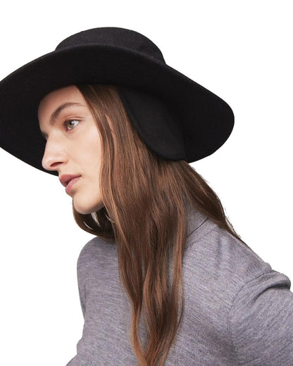 Charcoal Mix Coloured Tilley Tech-Wool Wide Brim Hat On A White Background