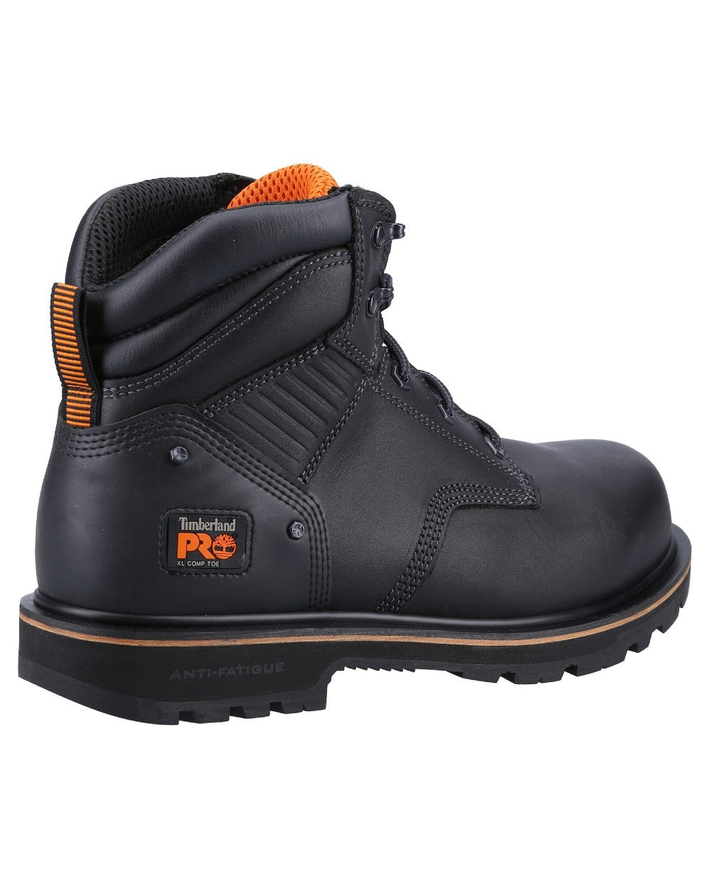 Black coloured Timberland Pro Ballast Safety Boots on white background 