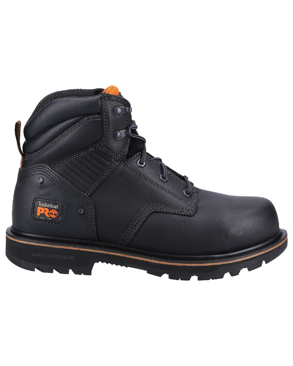 Black coloured Timberland Pro Ballast Safety Boots on white background 