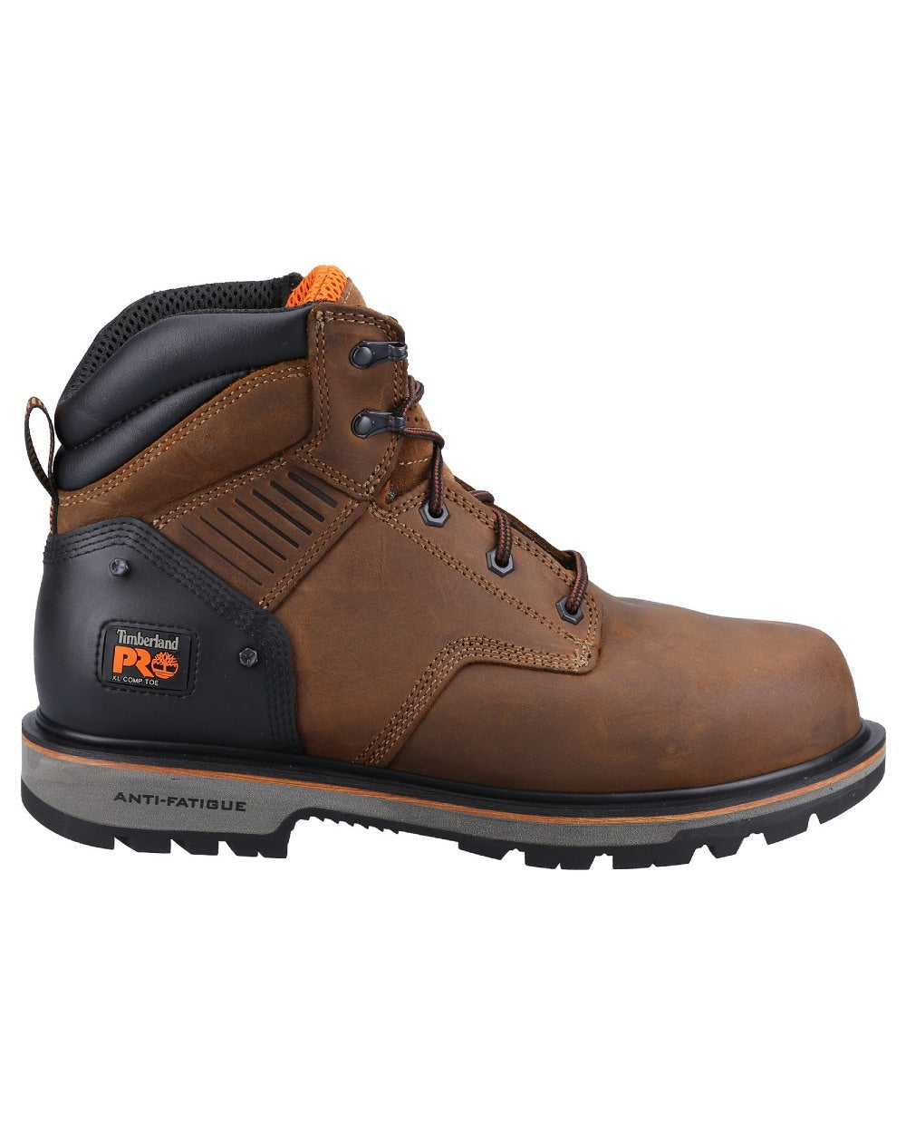 Brown coloured Timberland Pro Ballast Safety Boots on white background 