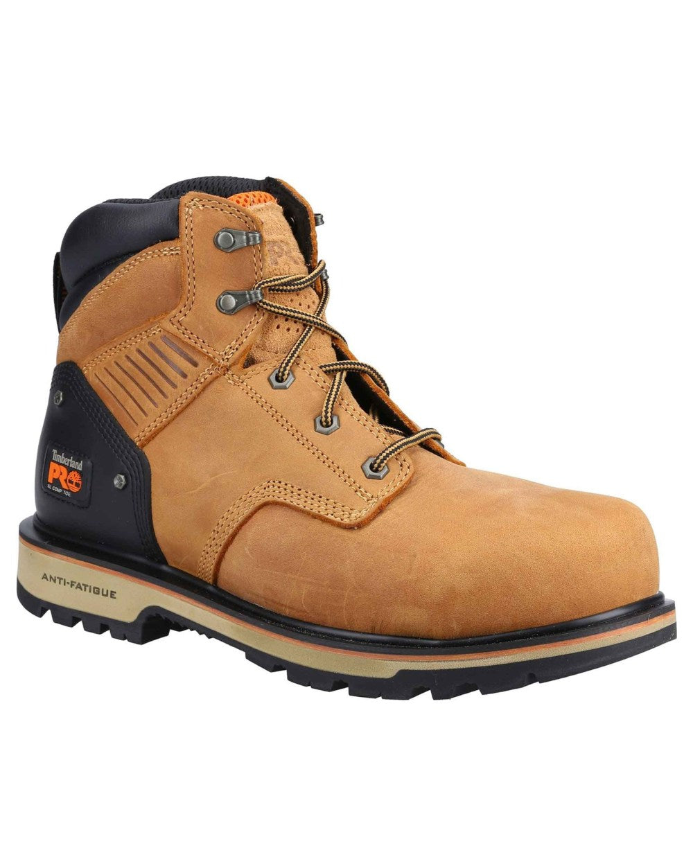 Honey coloured Timberland Pro Ballast Safety Boots on white background 