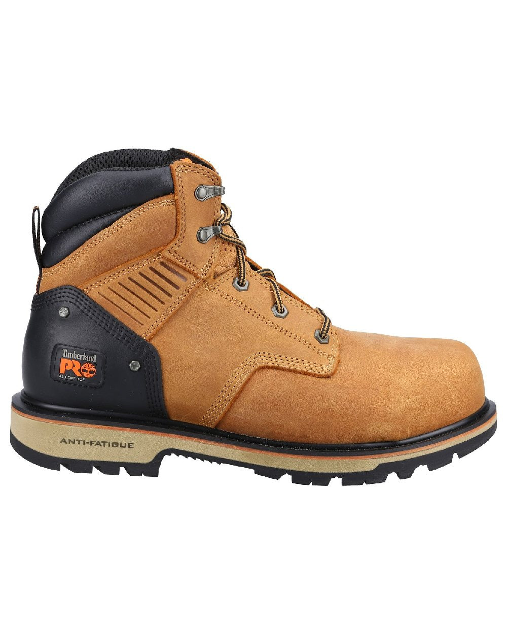 Honey coloured Timberland Pro Ballast Safety Boots on white background 