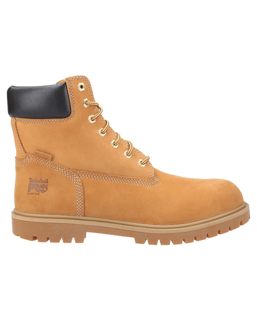 Wheat coloured Timberland Pro Iconic Safety Toe Work Boots on white background 