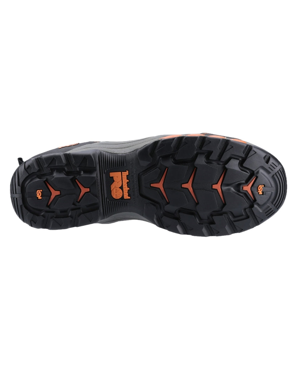 Black Orange Coloured Timberland Pro Mens Hypercharge Composite Safety Toe Work Boots 2.0 on White Background
