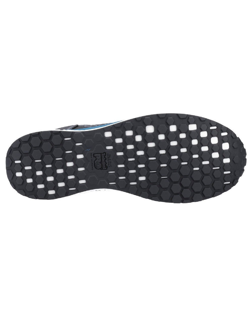 Black Blue Coloured Timberland Pro Mens Reaxion Composite Safety Trainers 2.0 on White Background
