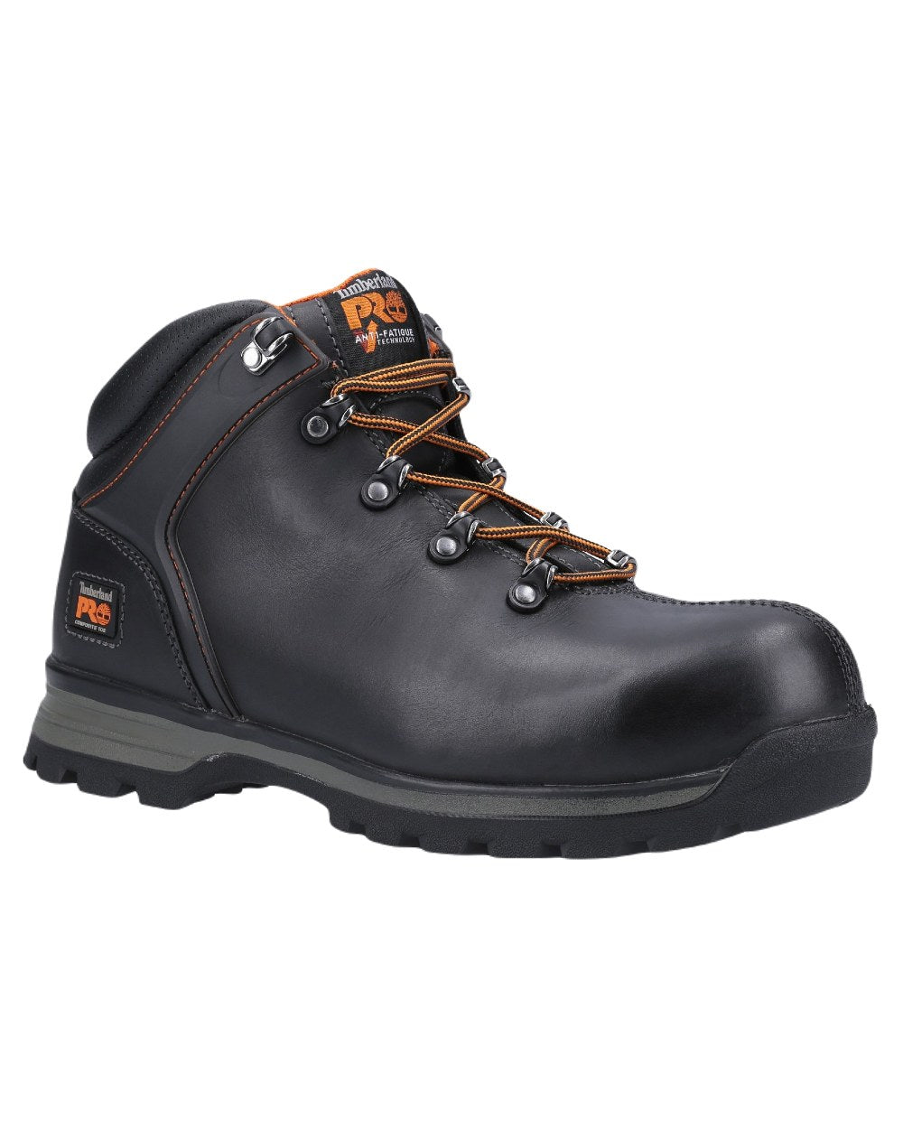 Black Coloured Timberland Pro Mens Splitrock XT Composite Toe Work Boots 2.0 on White Background
