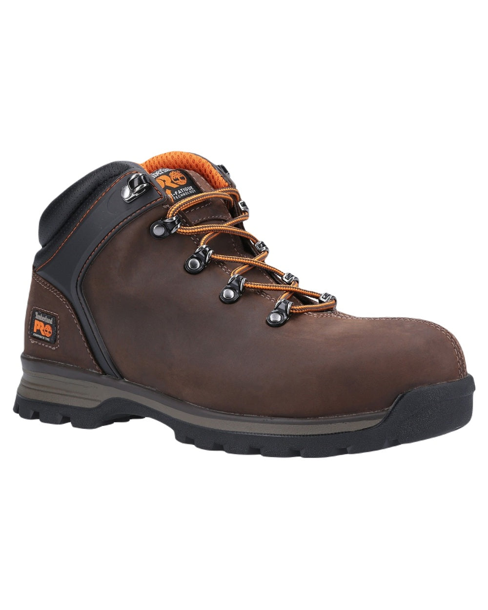 Brown Coloured Timberland Pro Mens Splitrock XT Composite Toe Work Boots 2.0 on White Background
