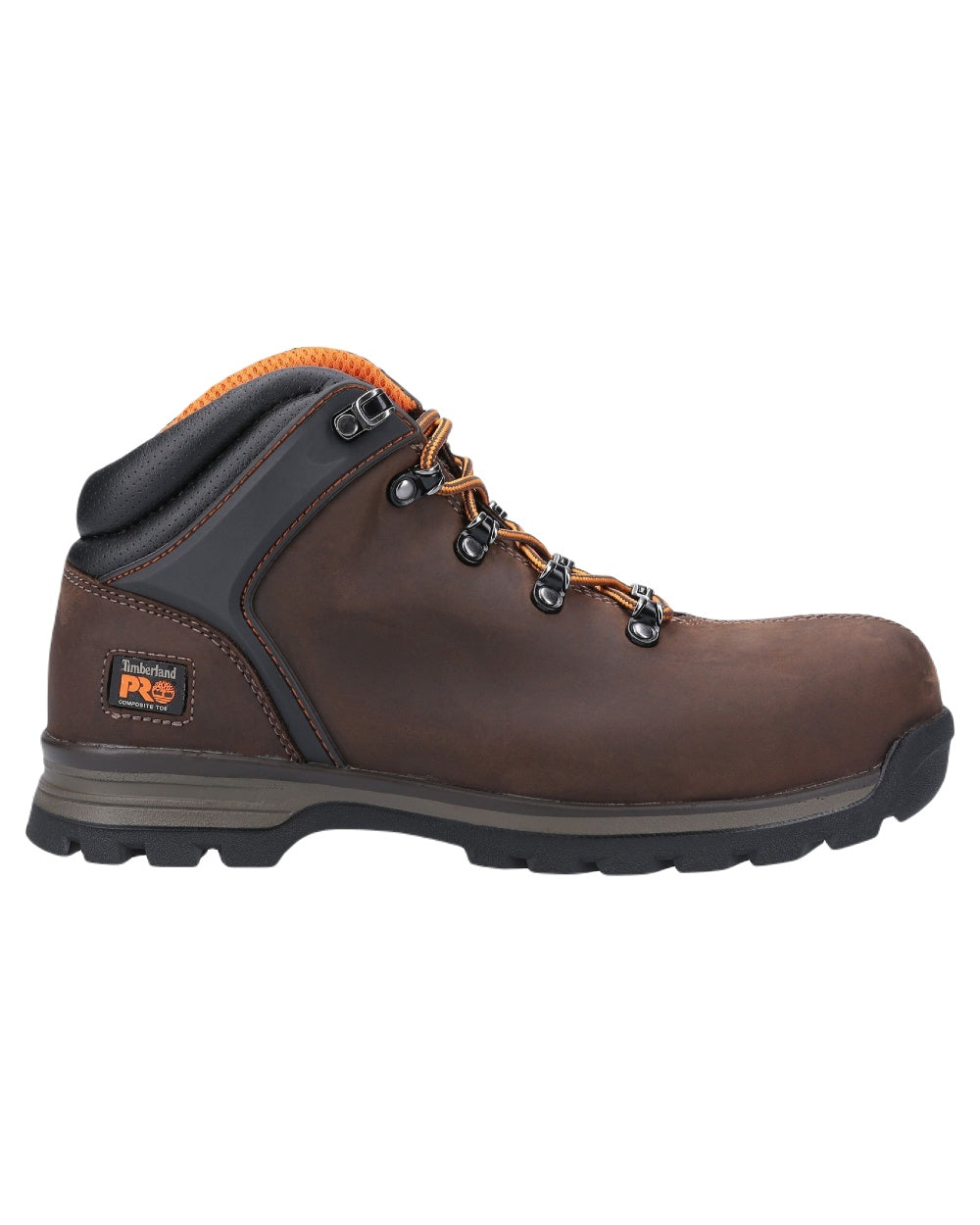 Brown Coloured Timberland Pro Mens Splitrock XT Composite Toe Work Boots 2.0 on White Background
