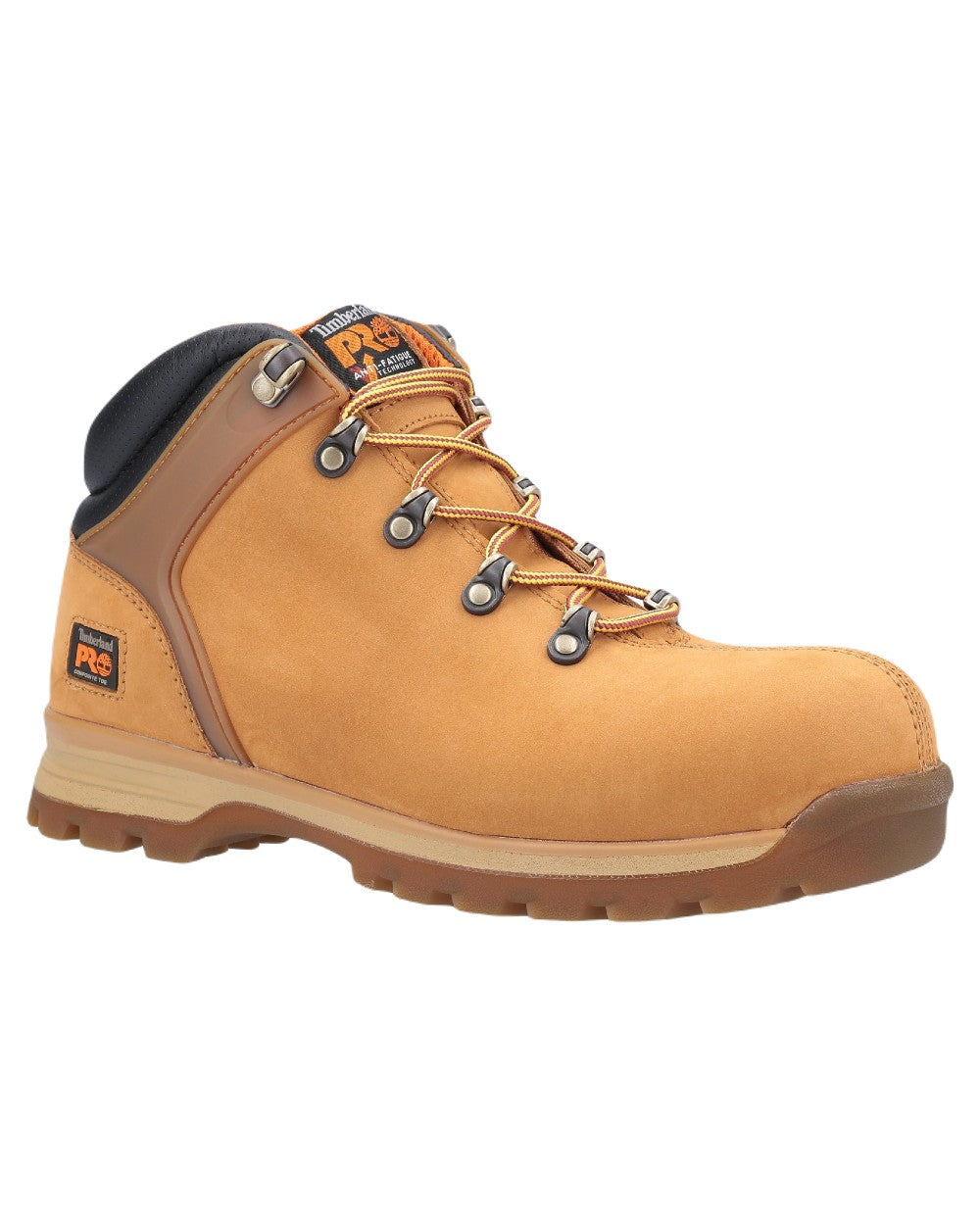 Wheat Coloured Timberland Pro Mens Splitrock XT Composite Toe Work Boots 2.0 on White Background

