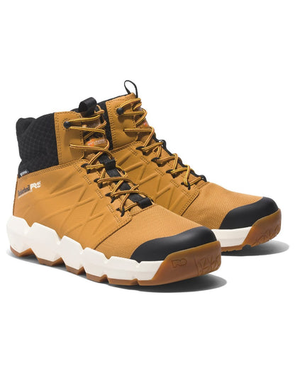 Wheat coloured Timberland Pro Morphix 6&quot; Safety Boots on white background 