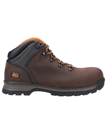 Brown coloured Timberland Pro Splitrock XT Composite Safety Toe Work Boots on white background 