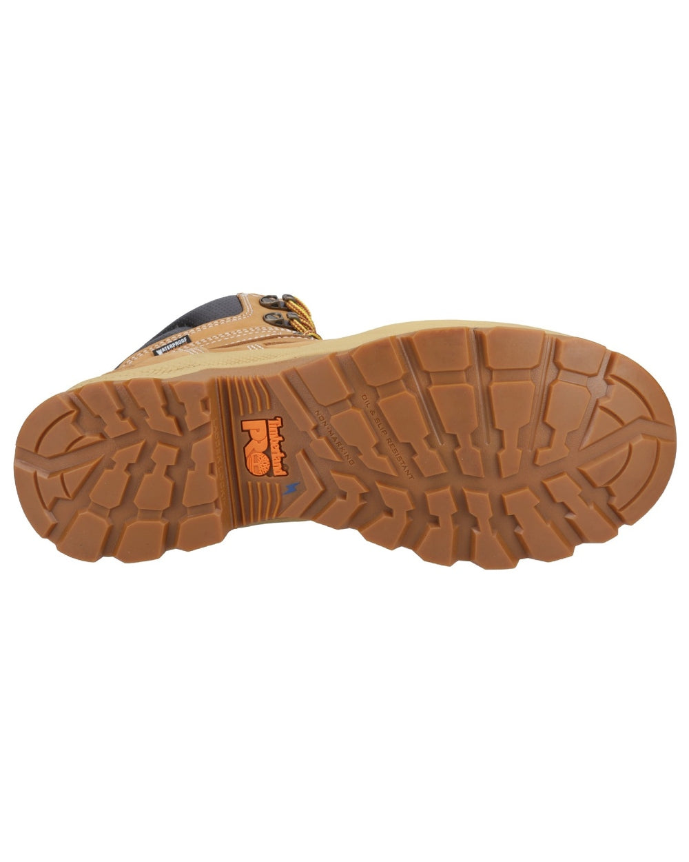Wheat coloured Timberland Pro Titan 6inch Safety Boots on white background 