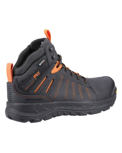 Black coloured Timberland Pro Trailwind Work Boots on white background 