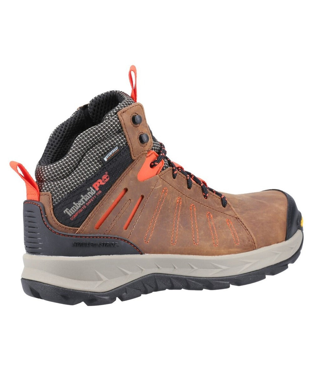 Brown coloured Timberland Pro Trailwind Work Boots on white background 