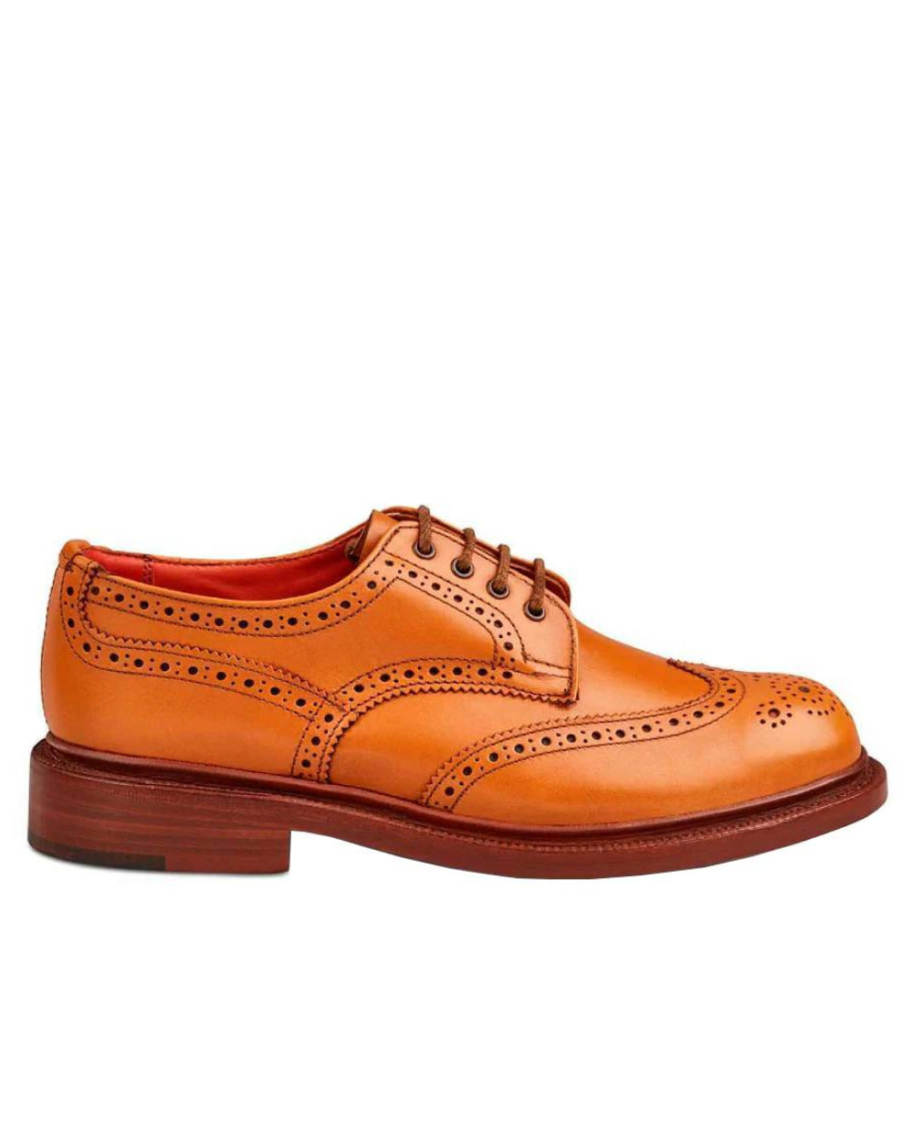 Acorn Antique Coloured Trickers Anne Leather Sole Brogue Country Shoe On A White Background 