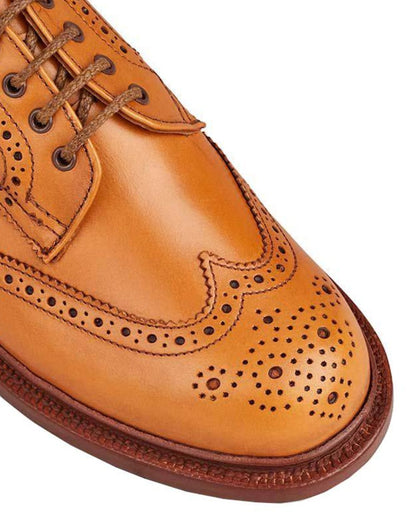 Acorn Antique Coloured Trickers Anne Leather Sole Brogue Country Shoe On A White Background 