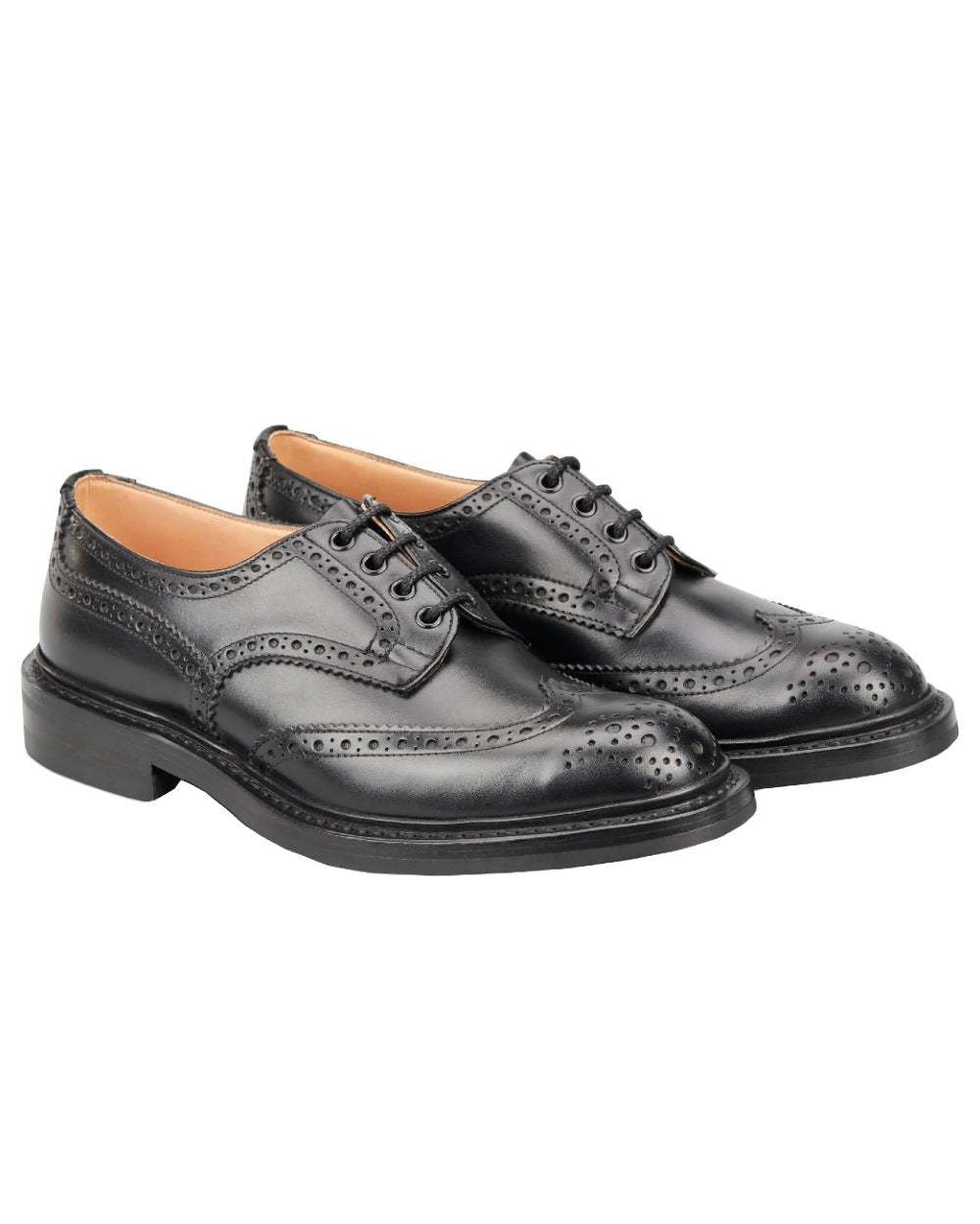 Black Coloured Trickers Bourton Country Shoe On A White Background 